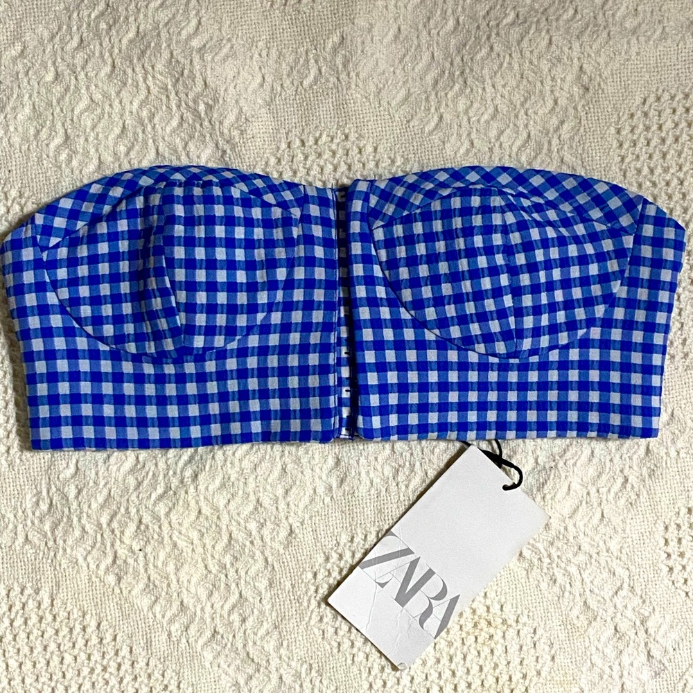 Zara Gingham Crop Top